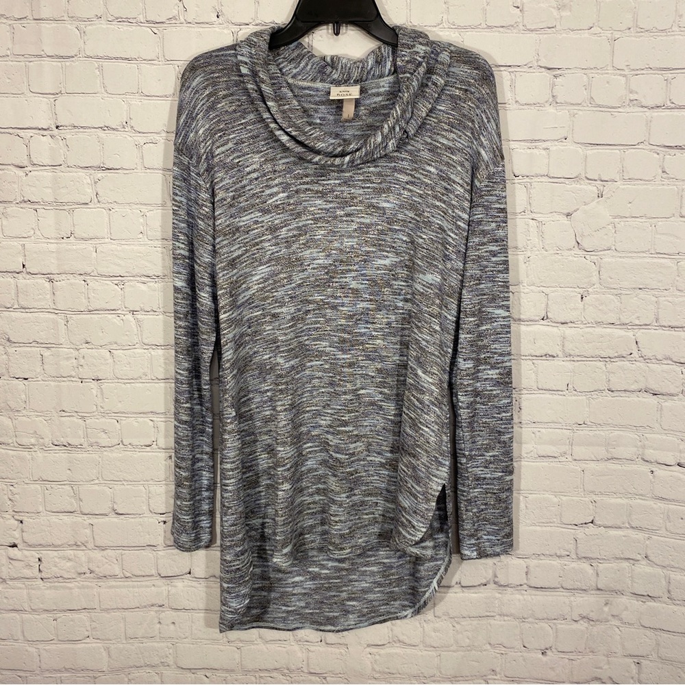 Knox Rose Womens Tunic sz 1  Tunic Cowl Neck Long Sleeve High Low Hem